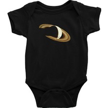 Darkhane Satürn Siyah Unisex Bebek Body - Zıbın