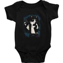 Darkhane Gangster Kedi Siyah Unisex Bebek Body - Zıbın
