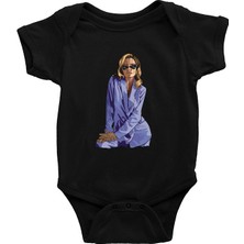 Darkhane Veri Peri Tarzı Siyah Unisex Bebek Body - Zıbın