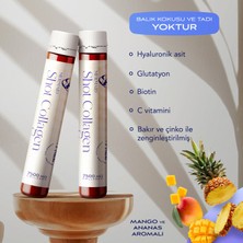 Mermaid Shot Collagen | 1000 Da Molekül Ağırlığı, Yüksek Biyoetkinlik Premium Balık (Marine) Kolajen Diyet Takviyesi Zengin Formül Mango Ananas, Hyalüronik A., Glutatyon, Biotin, C Vitamini 28 Shot