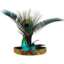 Vanmbo Hint Başlığı Tüy Bandı Headdress Saç Aksesuarları Evrensel 55 cm (Yurt Dışından)