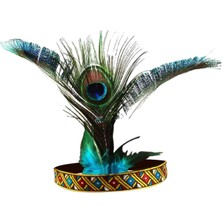 Vanmbo Hint Başlığı Tüy Bandı Headdress Saç Aksesuarları Evrensel 55 cm (Yurt Dışından)