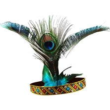 Vanmbo Hint Başlığı Tüy Bandı Headdress Saç Aksesuarları Evrensel 55 cm (Yurt Dışından)