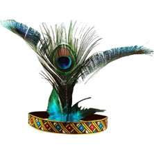 Vanmbo Hint Başlığı Tüy Bandı Headdress Saç Aksesuarları Evrensel 55 cm (Yurt Dışından)