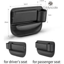 Eddyscale Deri Ayarlanabilir Araba Koltuğu Boşluk Dolgu Saklama Kutusu Cep Telefonu Gözlük Anahtar Kartları Için (Yurt Dışından)