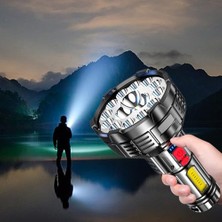 Eddyscale Dışarıdaki Güçlü Işık Işığı Charging 15 Hole Spotlight Flashlight USB Yeniden Yüklenebilir Mini Flashlights Orders My Multifunctional Light Household Emergency (Yurt Dışından)