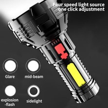 Eddyscale Dışarıdaki Güçlü Işık Işığı Charging 15 Hole Spotlight Flashlight USB Yeniden Yüklenebilir Mini Flashlights Orders My Multifunctional Light Household Emergency (Yurt Dışından)