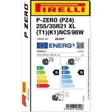 Pirelli 255/35 R21 98W Xl P-Zero Pz4 T1 Pncs Elect Oto Yaz Lastiği (Üretim Yılı: 2023)