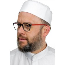 İhvan Online Kubbeli Sert Kalıp Takke - Beyaz