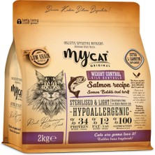 My Cat Mycat Original Hypoallergenic Light Somon Balıklı Sterilised Kısır Kedi Maması2 kg