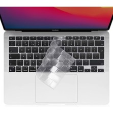 TEKNETSTORE Macbook Pro 13 Inc 2020 M1 A2338 / A2251 / A2289 ile Uyumlu Türkçe Q Klavye Silikon Koruyucu Kılıf