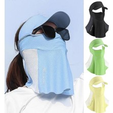 Liangduo Shop Sarı Stil Uv Yüz Kalkanı Güneş Koruması Için Yüz Kaplama UPF50 Güneş Koruması Golf Sporları Yüz Kalkanı Kapağı Açık Hava Bisikleti Için (Yurt Dışından)