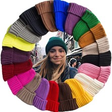 Liangduo Shop M Tarzı 1 Adet Unisex Şapka Pamuk Karışımları Katı Sıcak Yumuşak Örgü Şapkalar Erkekler Kışlık Şapkalar Kadın Skullies Beanies (Yurt Dışından)