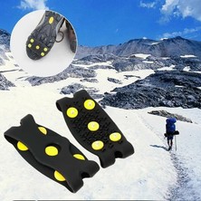 Liangduo Shop Siyah Stil Ayakkabılar Için 5 Çiviler Buz Sivri Uçları Buz Yüzerleri Kramponlar Açık Havada Kar Tırmanışı Ayakkabılar Için Kaymaz Saplar Kışın Kramponları Kapaklar (Yurt Dışından)