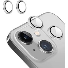 Etiget iPhone 14 Kamera Koruyucu Lens Alüminyum Alışımlı Cam (gümüş)