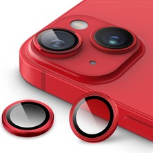 Etiget iPhone 14 Plus Kamera Koruyucu Lens Alüminyum Alışımlı Cam (kırmızı)