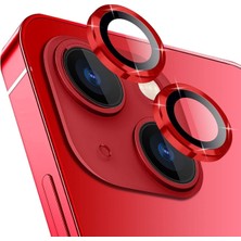 Etiget iPhone 14 Plus Kamera Koruyucu Lens Alüminyum Alışımlı Cam (kırmızı)