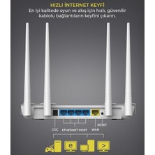 Gaman Menzil Genişletici 300MBPS Türkçe Kolay Kurulum 4 Port 4 Antenli Access Point Repeater Router