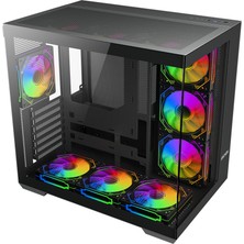 Archon Neon Pro 7X120MM A-Rgb Fanlı Gaming Oyuncu Bilgisayar Kasası Siyah