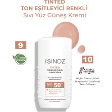 Sinoz SPF50+ Tinted  Sıvı Güneş Kremi  - Yeni Nesil Güneş Filtreleri İle Hibrit Formül 50 ml