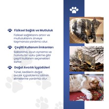 Miyav Dayanıklı Kedi Tüneli 60 Cm Taşınabilir Ve Katlanabilir Saklanma Tüneli Kediler Için Dinlenme Alanı