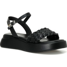 Nine West Valle 4fx Siyah Kadın Kalın Taban Sandalet