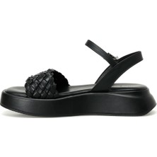 Nine West Valle 4fx Siyah Kadın Kalın Taban Sandalet