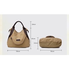 Yihechen Şık Basit Kadın Çantası Büyük Kapasiteli Bayan Kanvas Çanta Tote Çanta Moda Çanta Tek Omuz Messenger Çanta (Yurt Dışından)