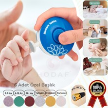 Yenidoğan Bebek Tırnak Törpüsü Pilli 6 Başlıklı Çocuk Tırnak Makası Manikür Set Bebek Bakım Tırnak Makası