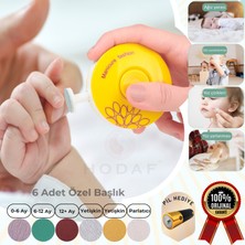 Yenidoğan Bebek Tırnak Törpüsü Pilli 6 Başlıklı Çocuk Tırnak Makası Manikür Set Bebek Bakım Tırnak Makası