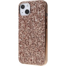 LRtools iPhone 14 Plus Elektrapan Çerçeve Glitter Sequins Telefon Kılıfı (Yurt Dışından)