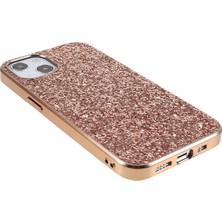 LRtools iPhone 14 Plus Elektrapan Çerçeve Glitter Sequins Telefon Kılıfı (Yurt Dışından)