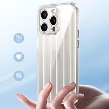 LRtools iPhone 15 Pro Dikey Stripes Pc+Tpu Clear Cover Telefon Kılıfı (Yurt Dışından)