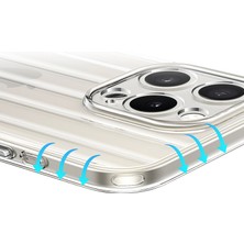 LRtools iPhone 15 Pro Dikey Stripes Pc+Tpu Clear Cover Telefon Kılıfı (Yurt Dışından)