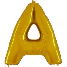 Kidspartim A Harf Altın Folyo Balon 40 Inc 100 cm