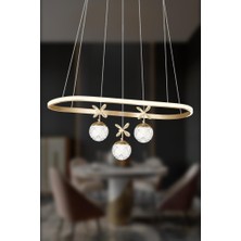 Eray Aydınlatma 4025-3 Sr 3 Toplu Gold LED Avize(Beyaz Işık -Sarı Işık - Gün Işığı)
