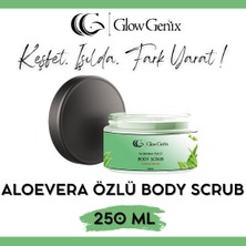 Glow Genix GlowGenix Aloe Vera Özlü Body Scrub | Alovera Özlü Nemlendirici, Besleyici, Arındırıcı Vücut Peelingi | 250 Ml