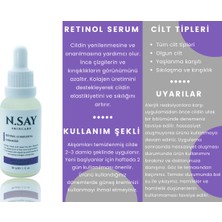 N.SAY Skincare Yaşlanma Karşıtı, Onarıcı, Antiaging Retinol A Vitamini Gece Serumu 1% Retinol Ceramide 30 ml