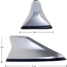 Chery Alia Uyumlu Köpek Balığı Balık Sırtı Shark Anten Gri