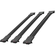 Nissan Qashqai 2010-2014 Arası ile Uyumlu Fly Model Ara Atkı Tavan Barı Siyah 3 Adet Bar
