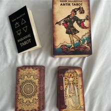 Dükkan Design Büyük 78 Antik Tarot Kartı ve Başlangıç Tarot Kitabı