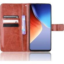 Hello-U Tecno Camon 19 4g Crazy Horse Doku Pu Deri + Tpu Stand Kapağı (Yurt Dışından)