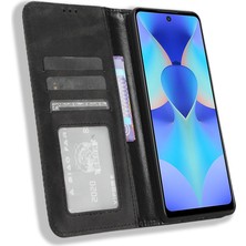 Hello-U Tecno Spark 10 Pro K17 Retro Pu Deri Kapak Standı Cüzdan Flip Folio Telefon Kılıfı (Yurt Dışından)