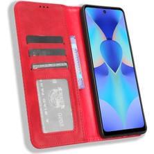 Hello-U Tecno Spark 10 Pro K17 Retro Pu Deri Kapak Standı Cüzdan Flip Folio Telefon Kılıfı (Yurt Dışından)