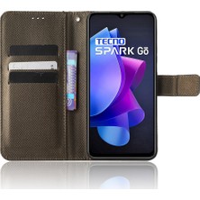 Hello-U Tecno Spark Go 2023 4g Flip Cüzdan Kılıf Pu Deri Standı Manyetik Telefon Kapağı (Yurt Dışından)