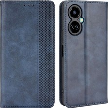 Hello-U Tecno Camon 19 4g Folio Flip Retro Pu Deri Cüzdan Kılıf (Yurt Dışından)