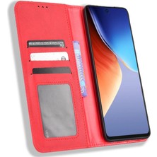 Hello-U Tecno Camon 19 4g Folio Flip Retro Pu Deri Cüzdan Kılıf (Yurt Dışından)