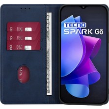 Hello-U Tecno Spark Go 2023 4g Standlı Deri Telefon Kılıfı Buzağı Dokusu Cüzdan Kapağı (Yurt Dışından)