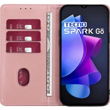 Hello-U Tecno Spark Go 2023 4g Standlı Deri Telefon Kılıfı Buzağı Dokusu Cüzdan Kapağı (Yurt Dışından)