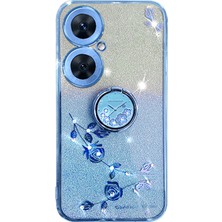 Hello-U Tecno Camon 19 Neo 4g Glitter Tpu Halka Kickstand Telefon Kapağı (Yurt Dışından)